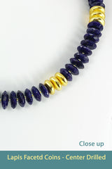Lapis Lazuli Faceted Coins  - SOLD
