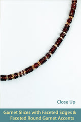 Garnet with Faceted Edges