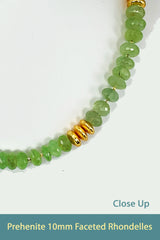 Prehenite Faceted Rhondelles