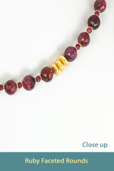 (SOLD)Ruby Faceted Rounds