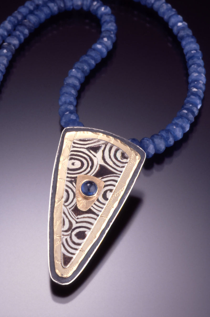 Goblet Pin-Pendant w/ Sapphire