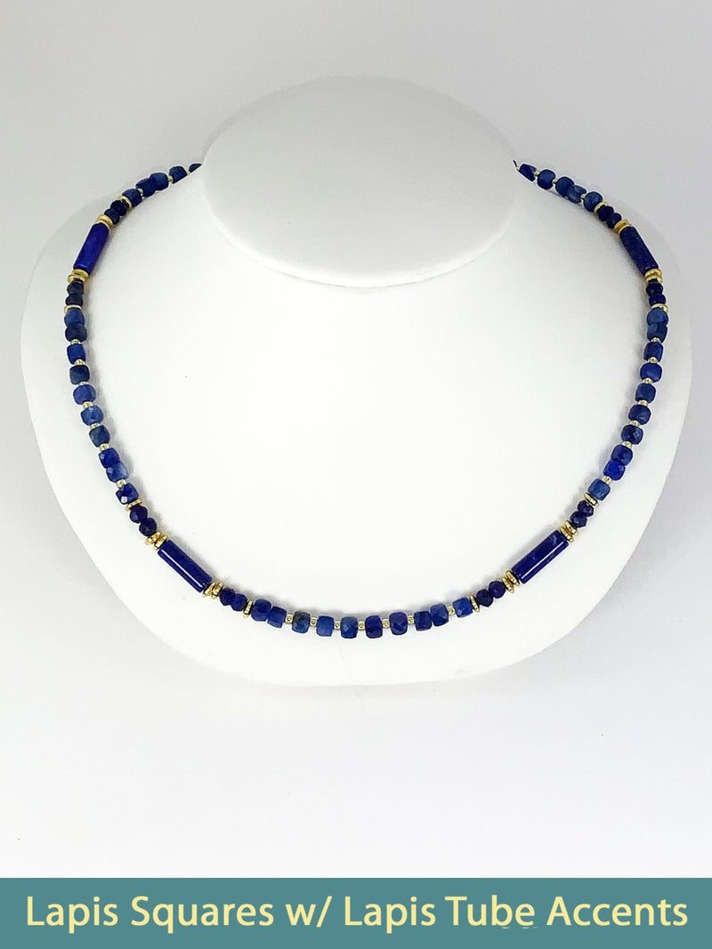 (Sold)Lapis Faceted Squares