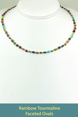Rainbow Tourmaline  Faceted Ovals